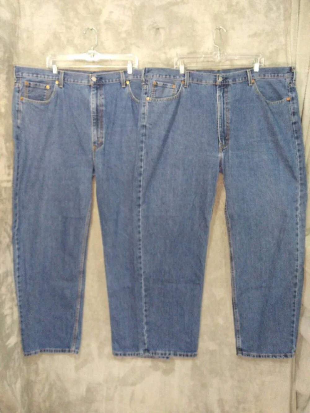 Levis 550 Jeans Mens 46x32 Blue Denim Relaxed Fit Taper Leg High Rise Lot of 2